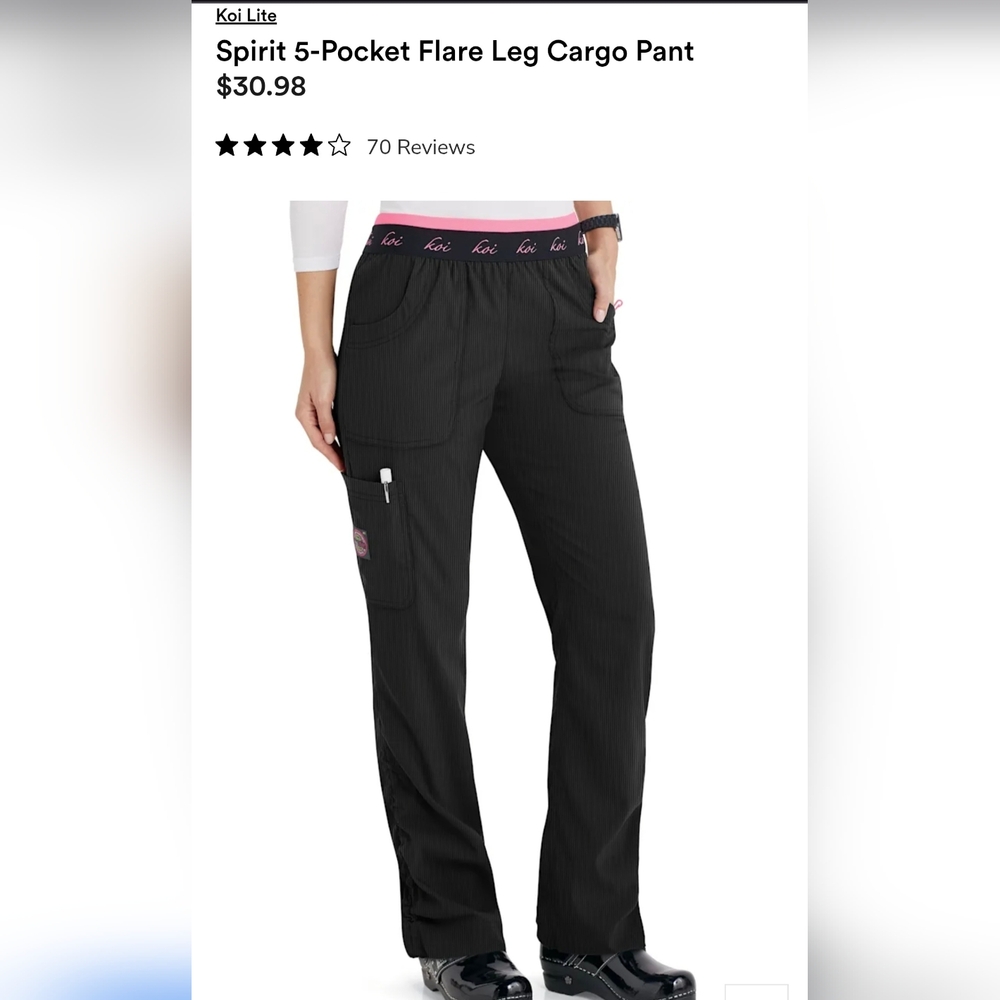 Koi Lite Spirit 5-Pocket Flare Leg Cargo Pant- Tall Medium